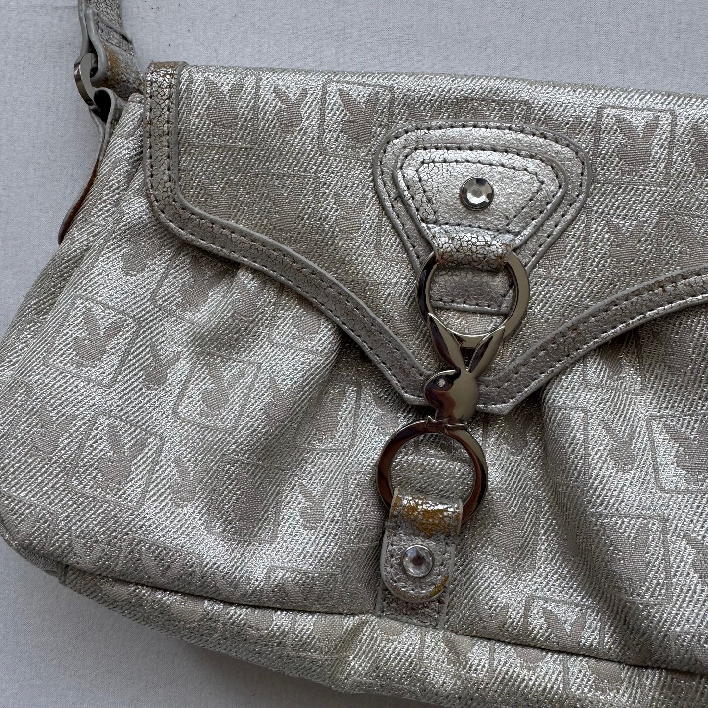 Silver Y2k Playboy bag