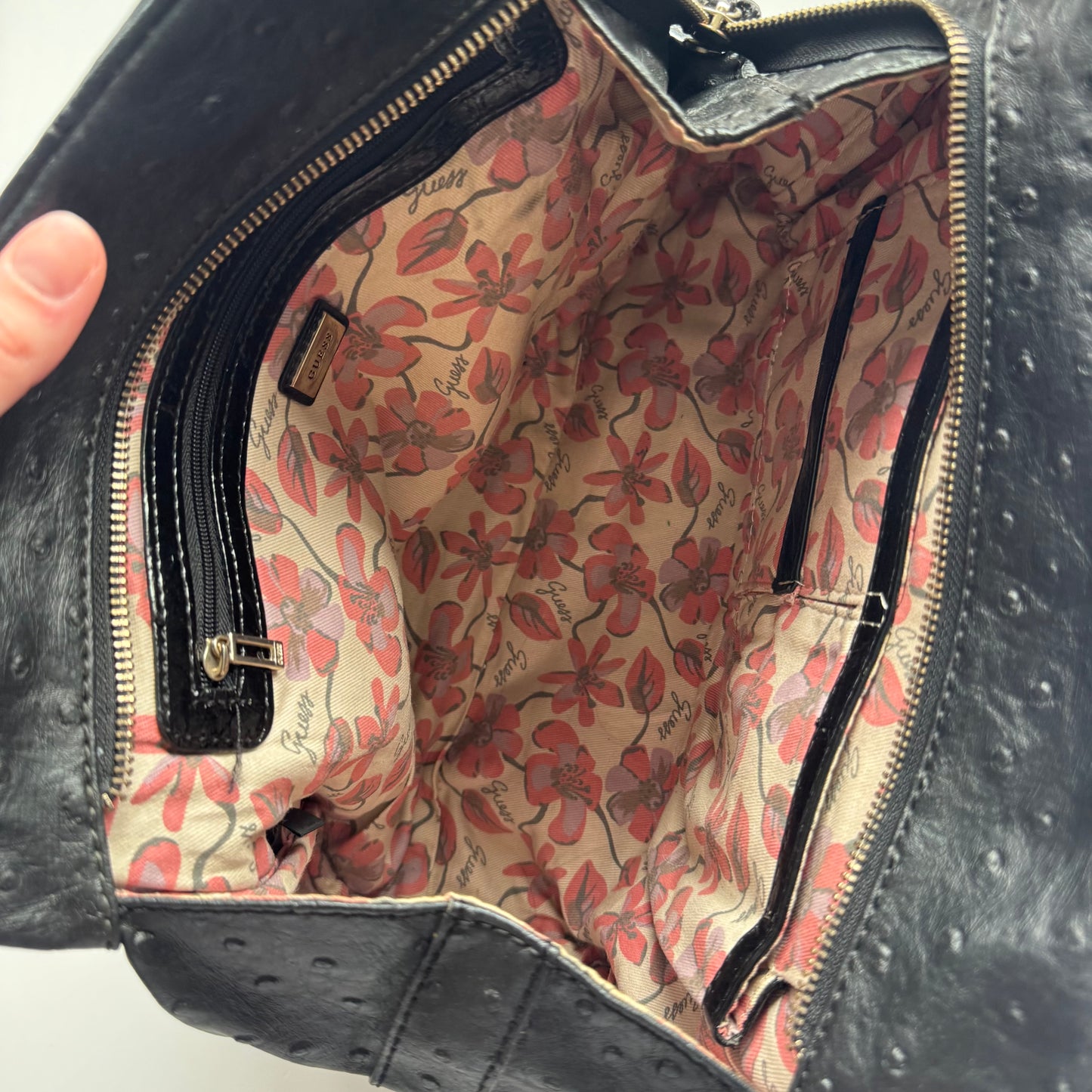 Black Guess Bow Shoulder Bag