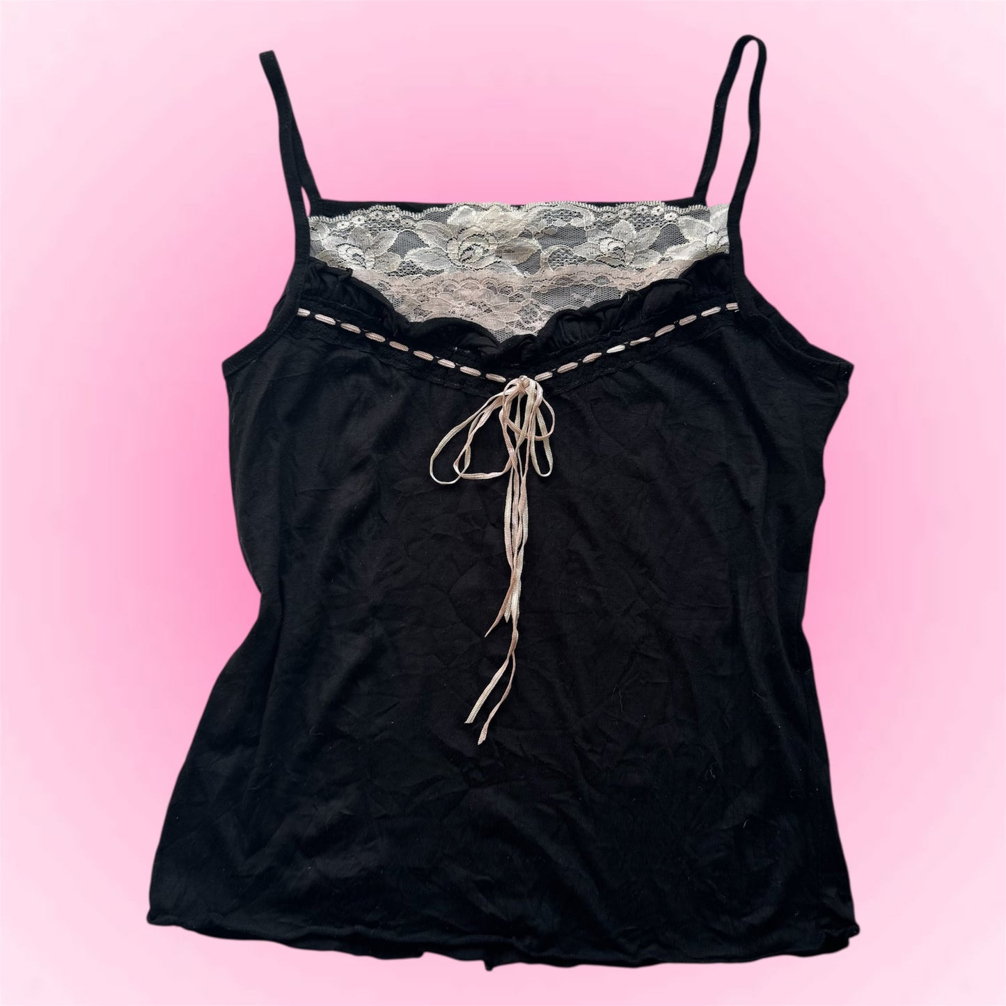 Black fairy lace top (M)