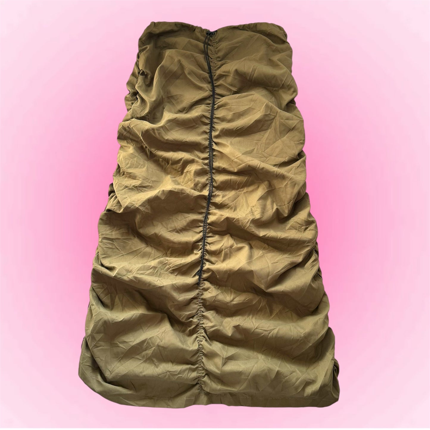 Green Y2k parachute skirt (M)