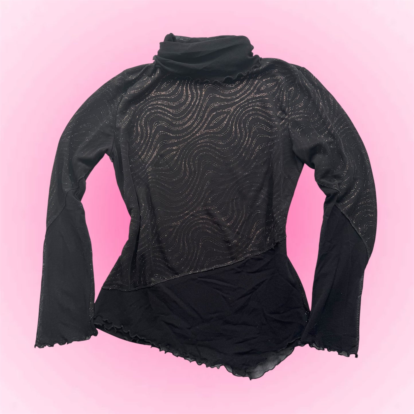 Glittery asymetrical turtleneck (M)