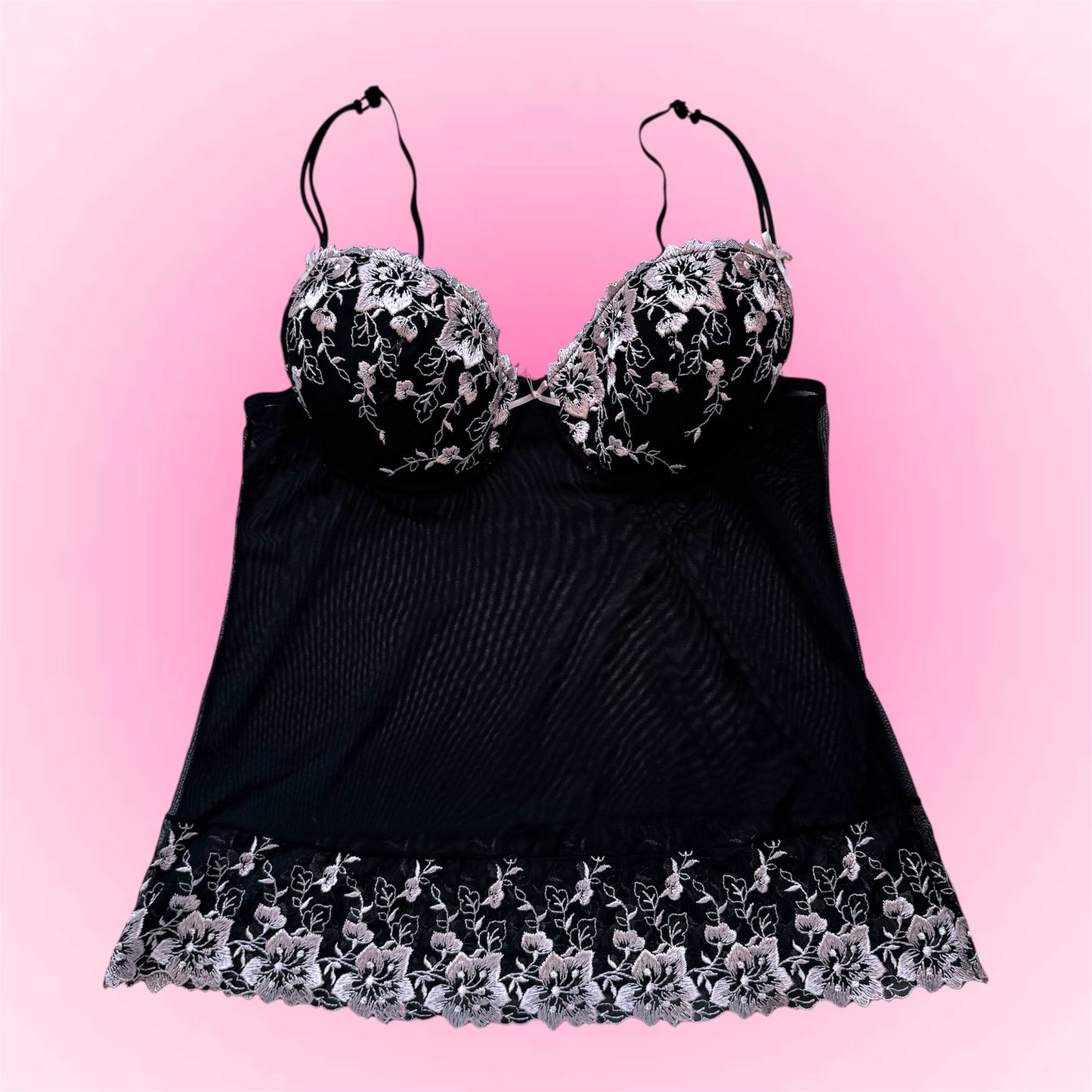 Black coquette corset top (80B)