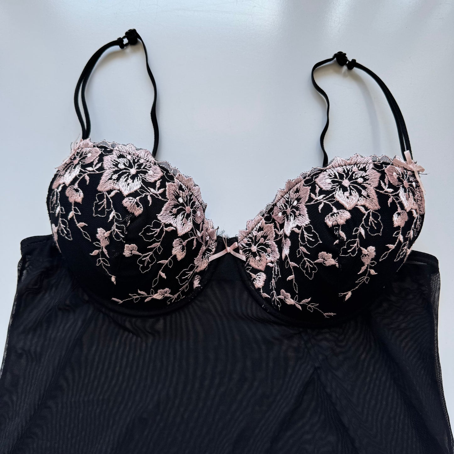 Black coquette corset top (80B)