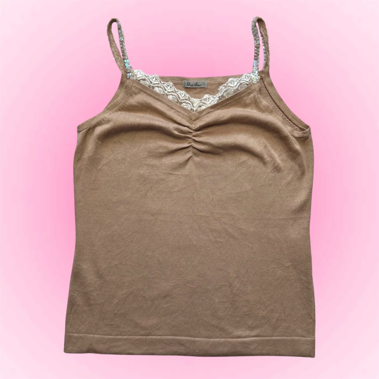 Brown sequin top (S)