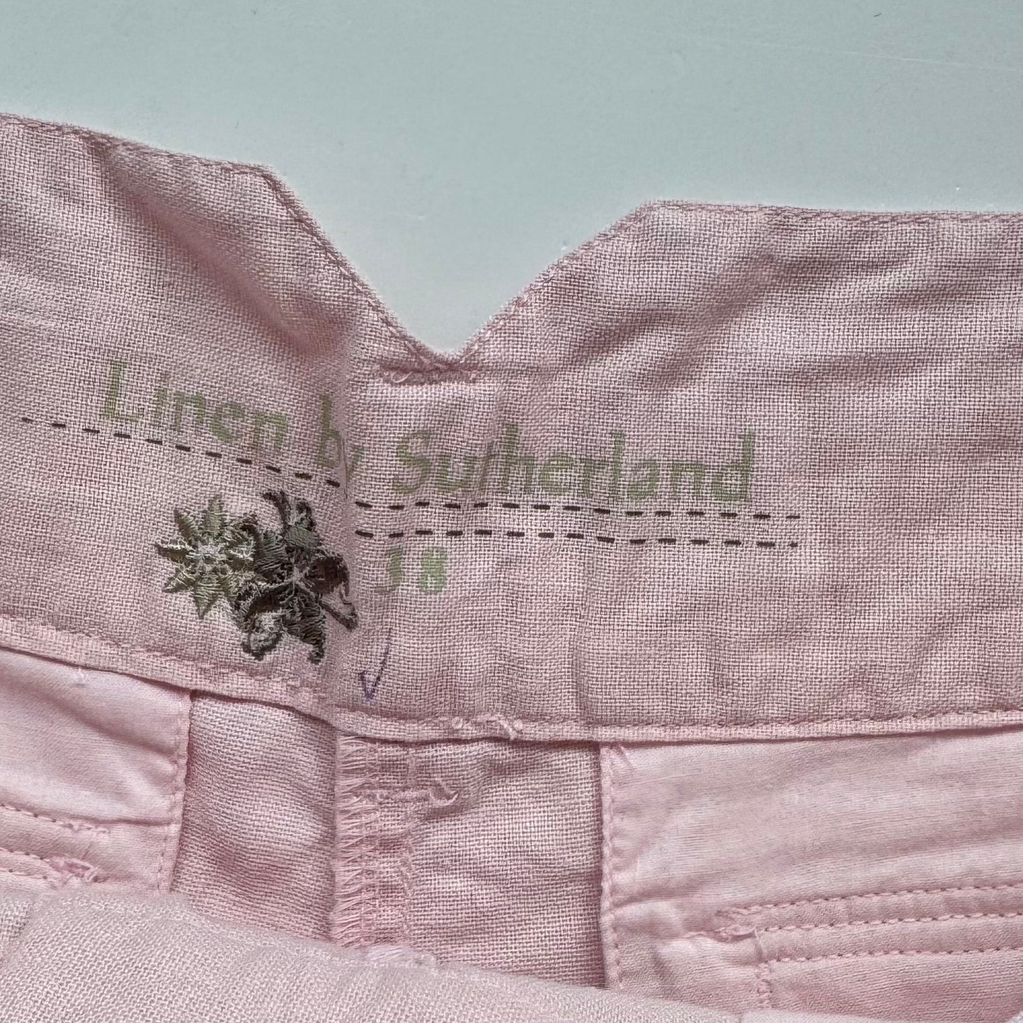 Pink Linen Y2k Shorts (S)