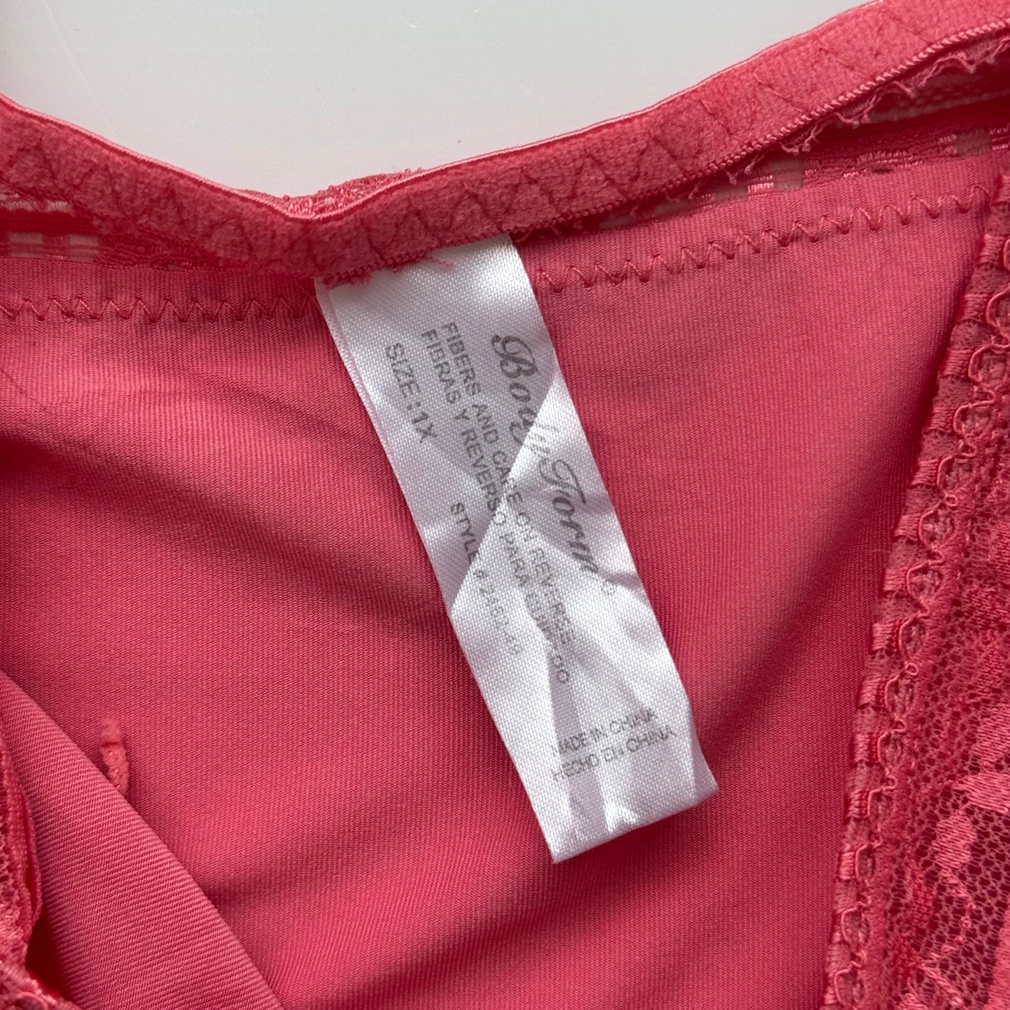 Pink Lace Coquette Cami (M)