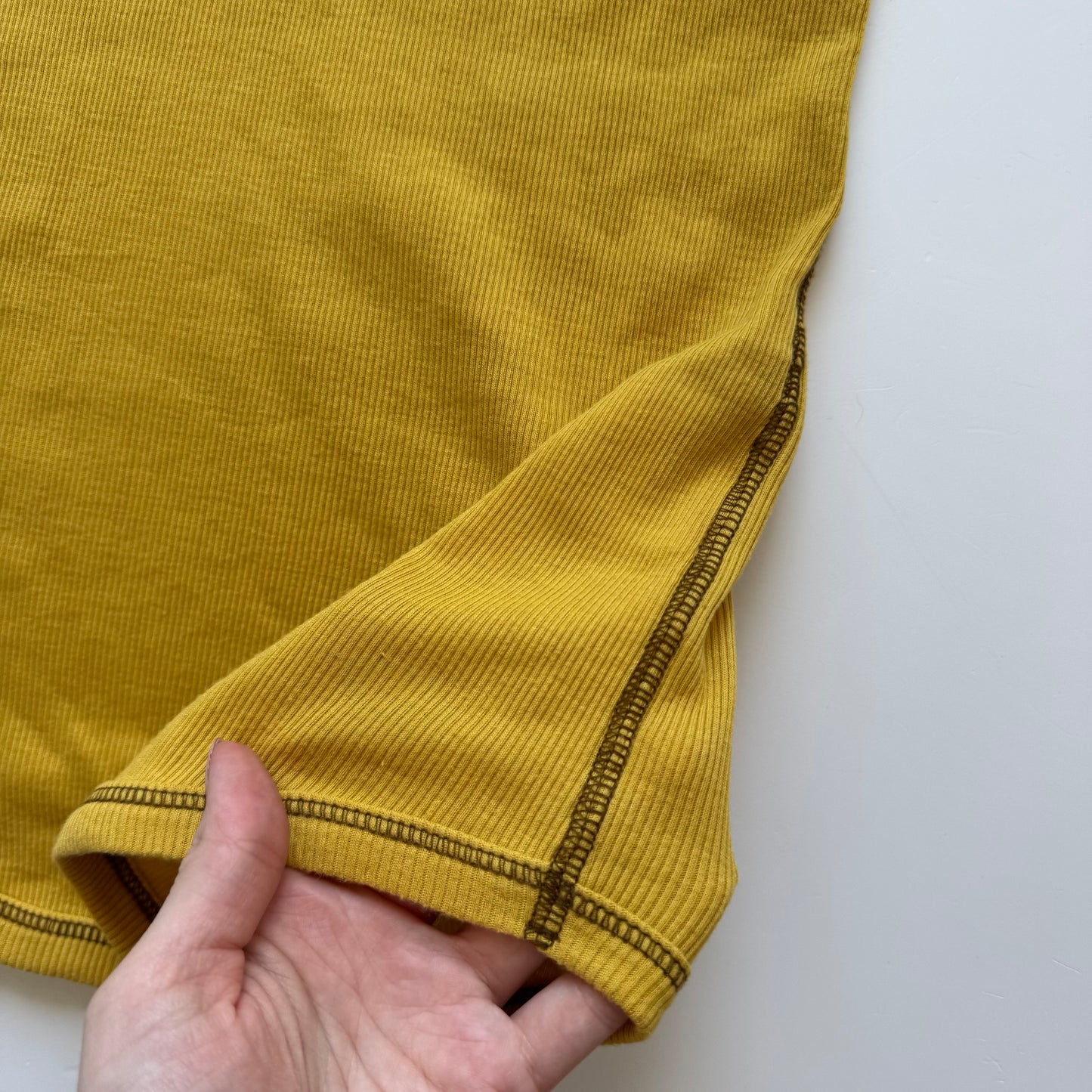 Yellow Henley Y2K Top (XS