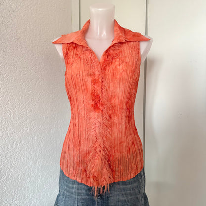 Orange Sleeveless Top (S)