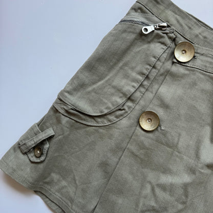 Green Utility Mini Skirt (M)