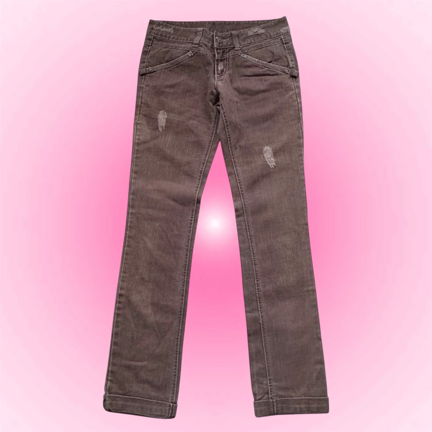 Brown Butterfly Detail Jeans (S)