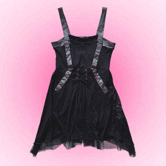 Black grunge vintage dress (M)