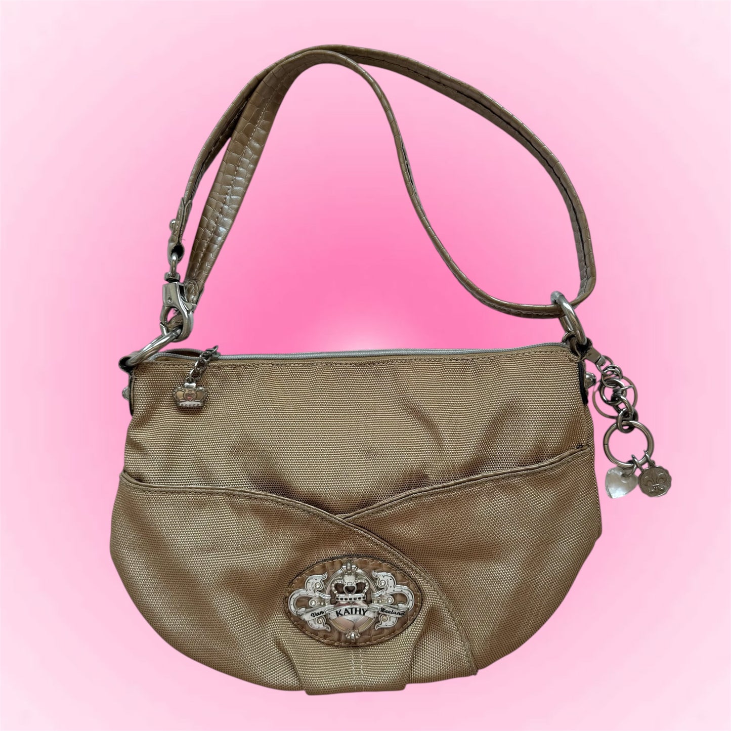 Kathy Van Zeeland Brown Shoulder Bag