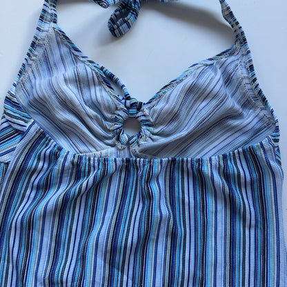 Blue Striped Halter Top (S)
