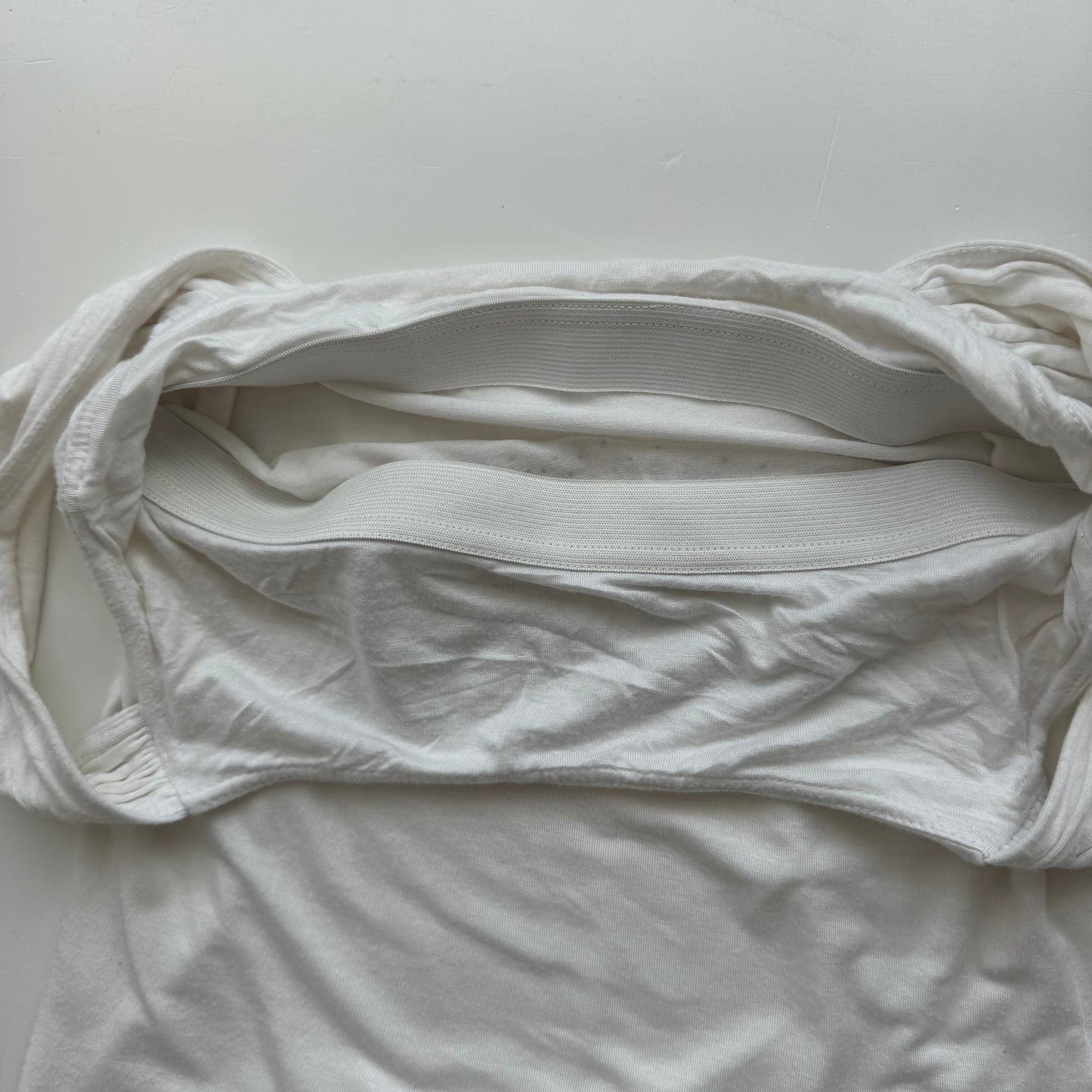 White Baby Print Fitted Tee (S)