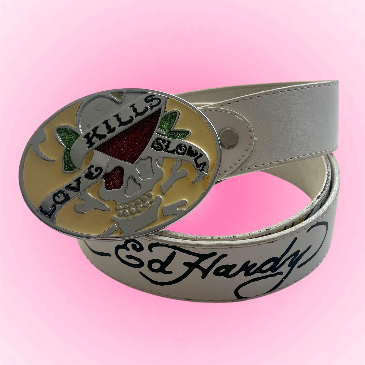 Ed Hardy White Belt (120)