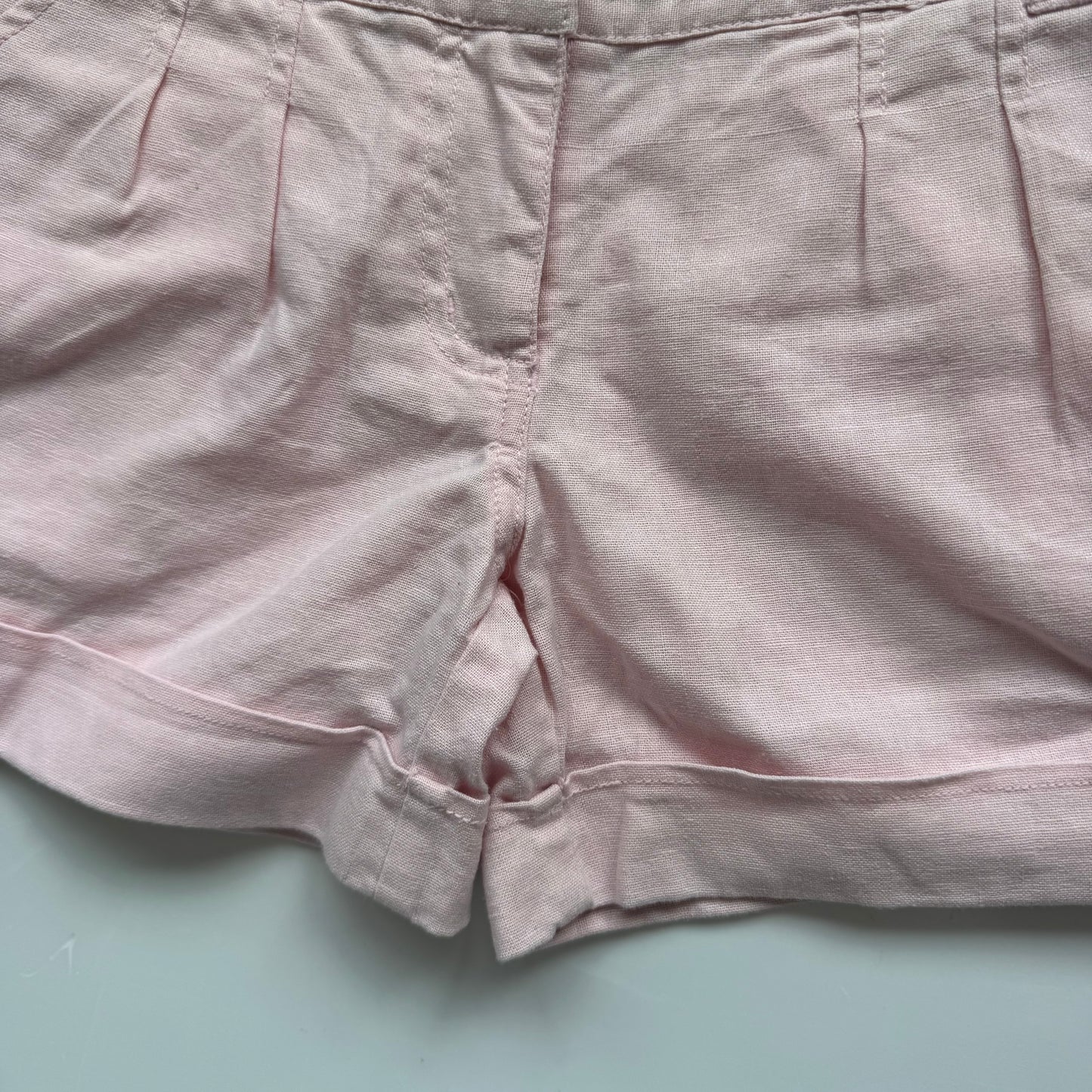 Pink Linen Y2k Shorts (S)