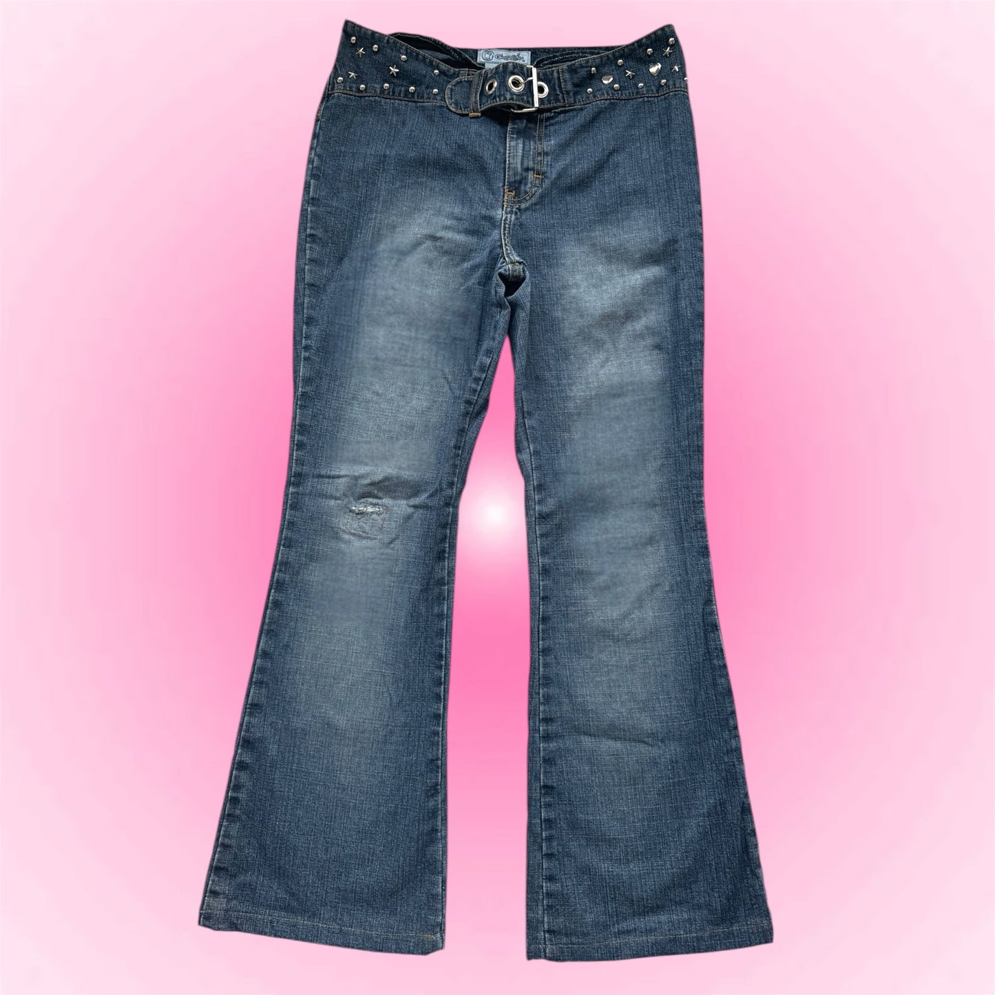 Vintage Y2K belt jeans (S)