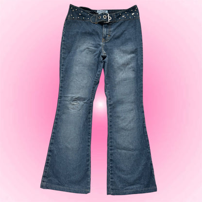 Vintage Y2K belt jeans (S)