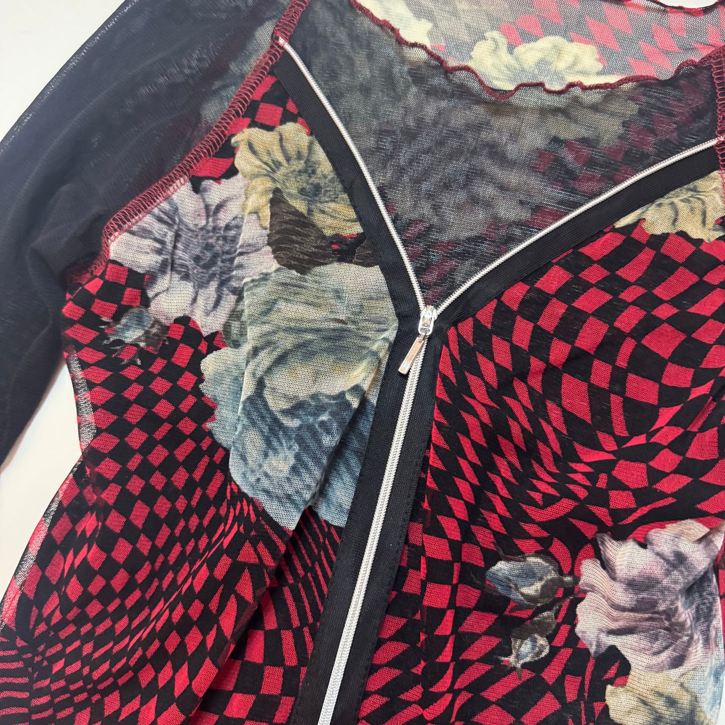 Y2k Zip-Up Top (XS/S)