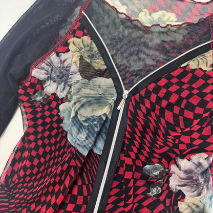 Y2k Zip-Up Top (XS/S)