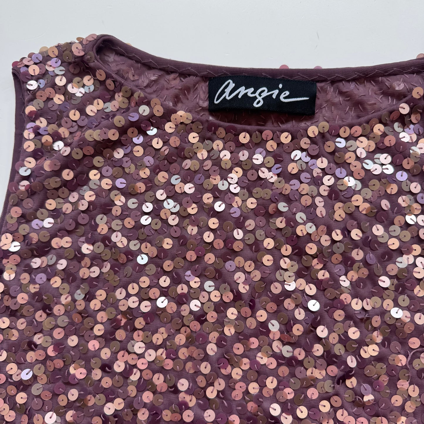 Purple Sequin Y2K Tank Top (S/M)
