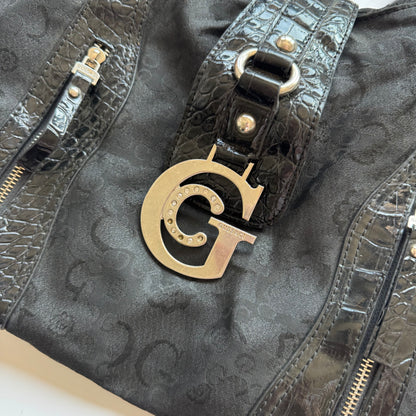 Vintage Black Gussaci Shoulder Bag