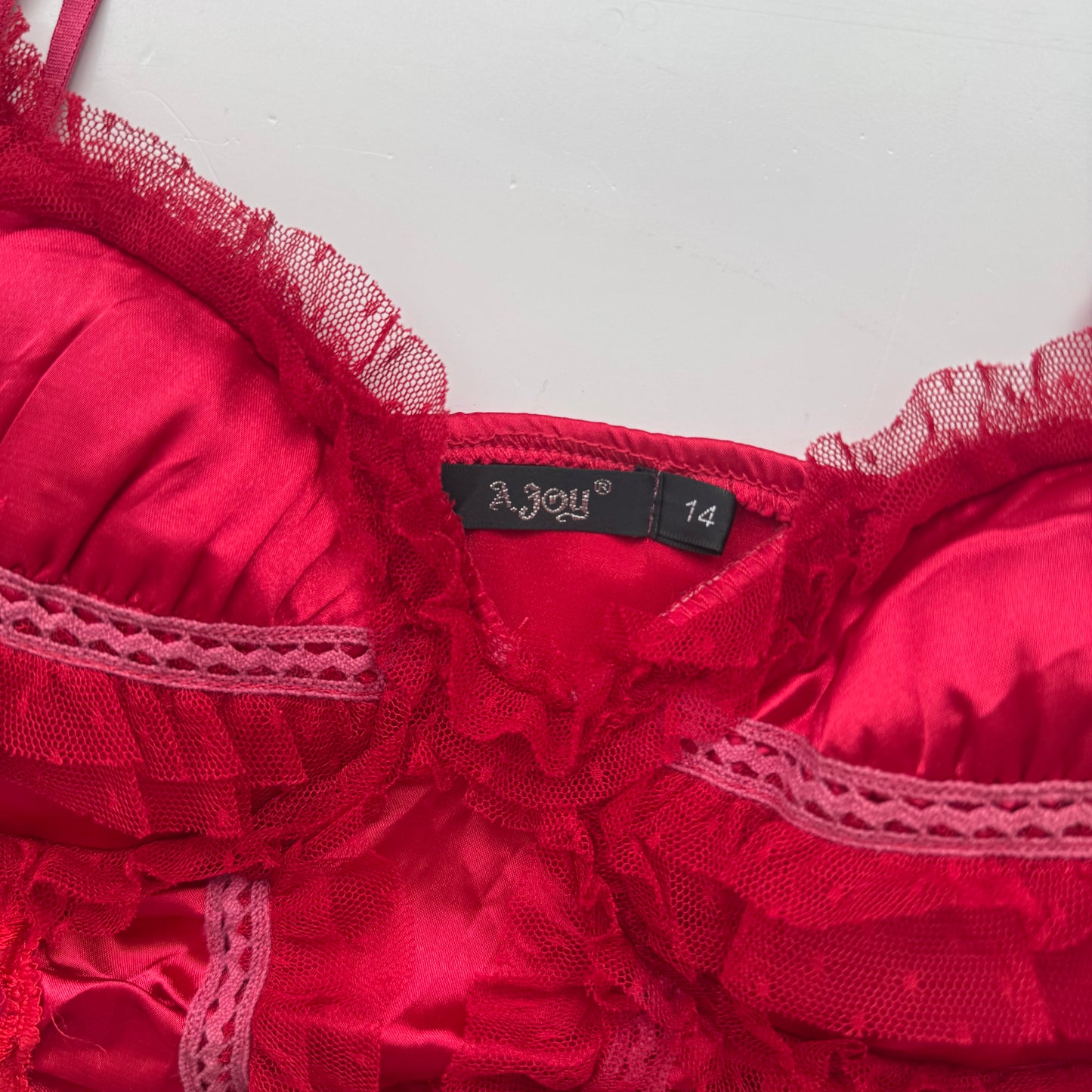 Red Lace Corset Top (M)
