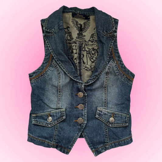Blue Denim Y2k Vest (XS)