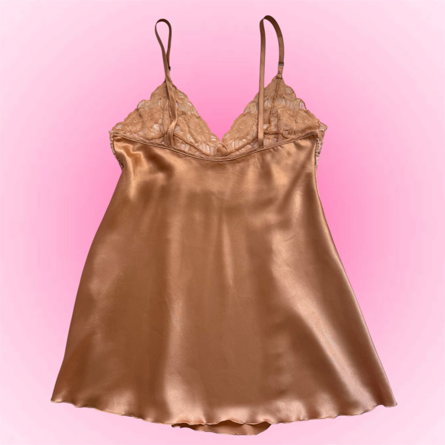 Satin Lace Slip Dress (M)