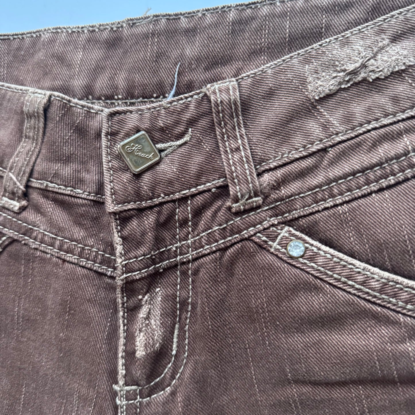 Brown Butterfly Detail Jeans (S)