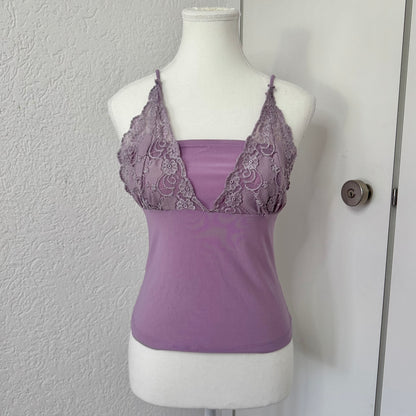 Lavender Lace Y2K Tank Top (S)