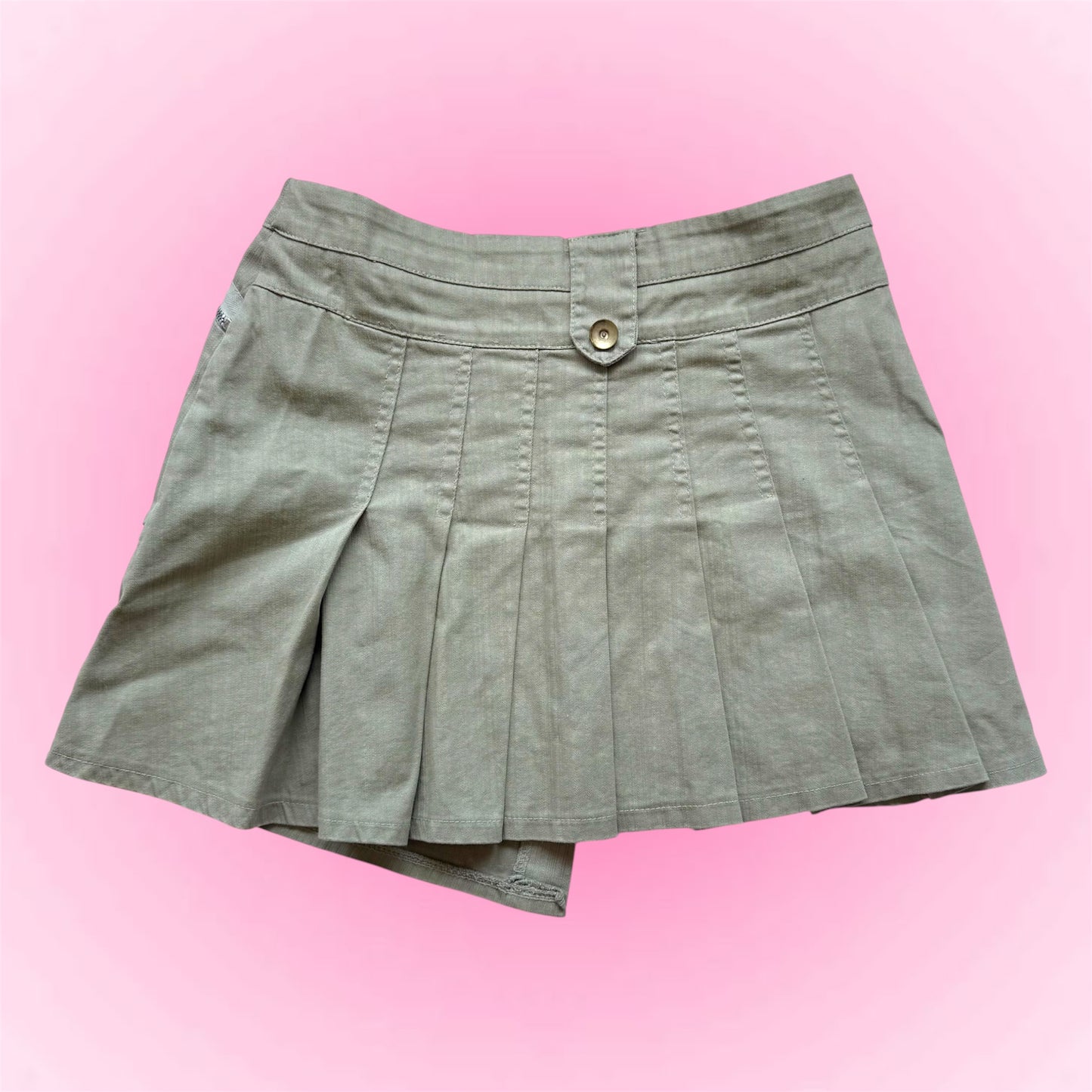 Green Utility Mini Skirt (M)