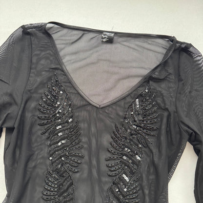 Black mesh wings longsleeeve (M)