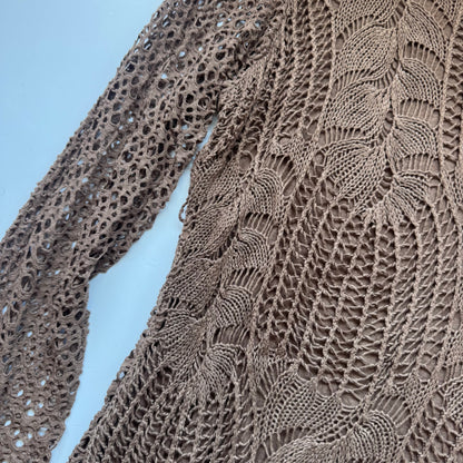 Vintage Crochet Knit Sweater (M)