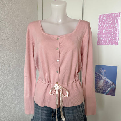 Pink coquette cardigan (L)
