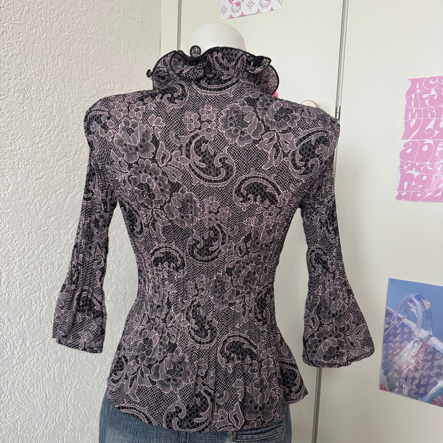 Vintage ruffle blouse (S)