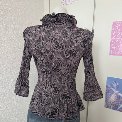 Vintage ruffle blouse (S)