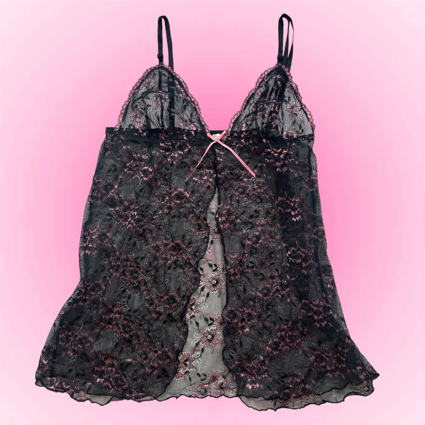 Black Lace Babydoll Cami (S)