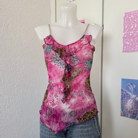 Pink vintage Y2K top (S)
