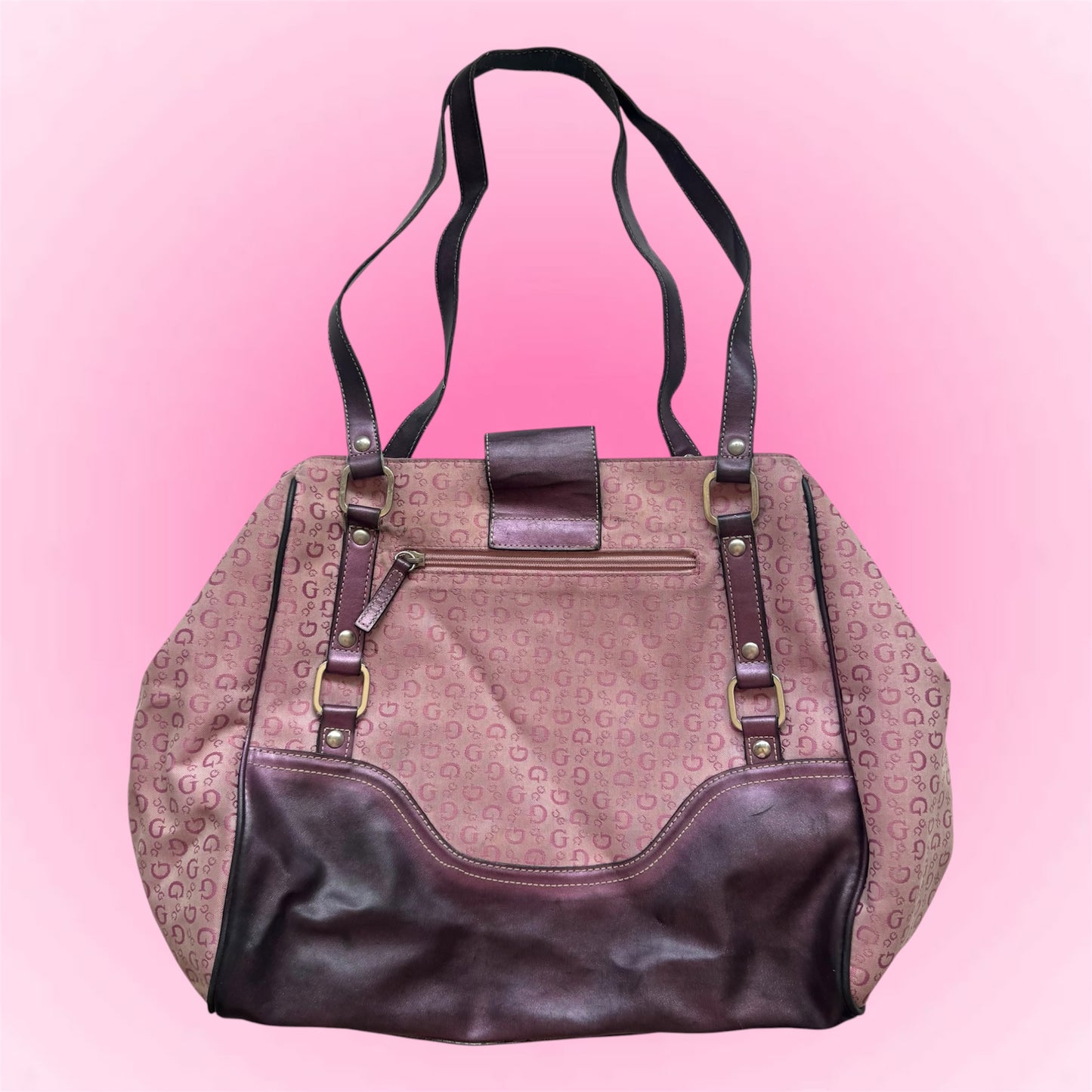 Pink Monogram Y2K Shoulder Bag