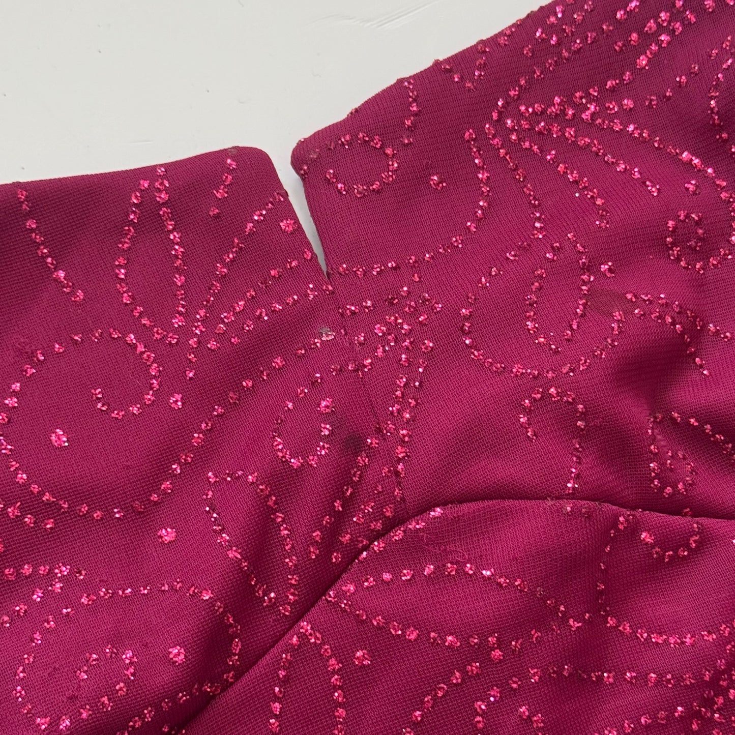 Vintage Pink Glittery Dress (XS)