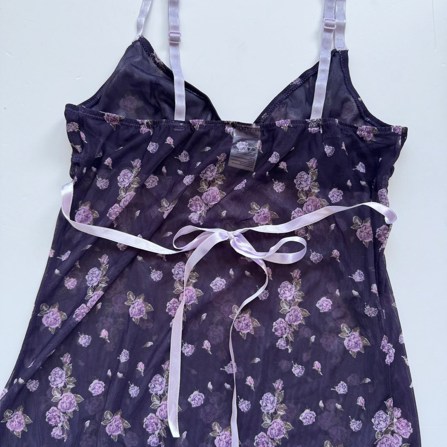 Purple Floral Babydoll Top (S)