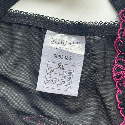 Black Sheer Lace Y2k Top (L)