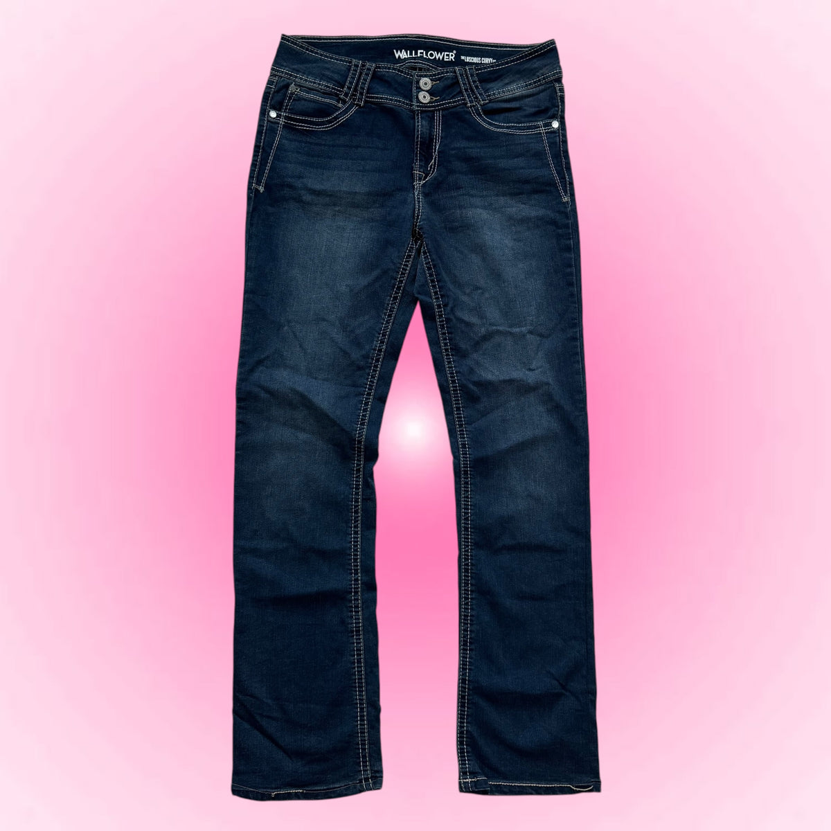 Dark Blue Embroidered Jeans (S/M)