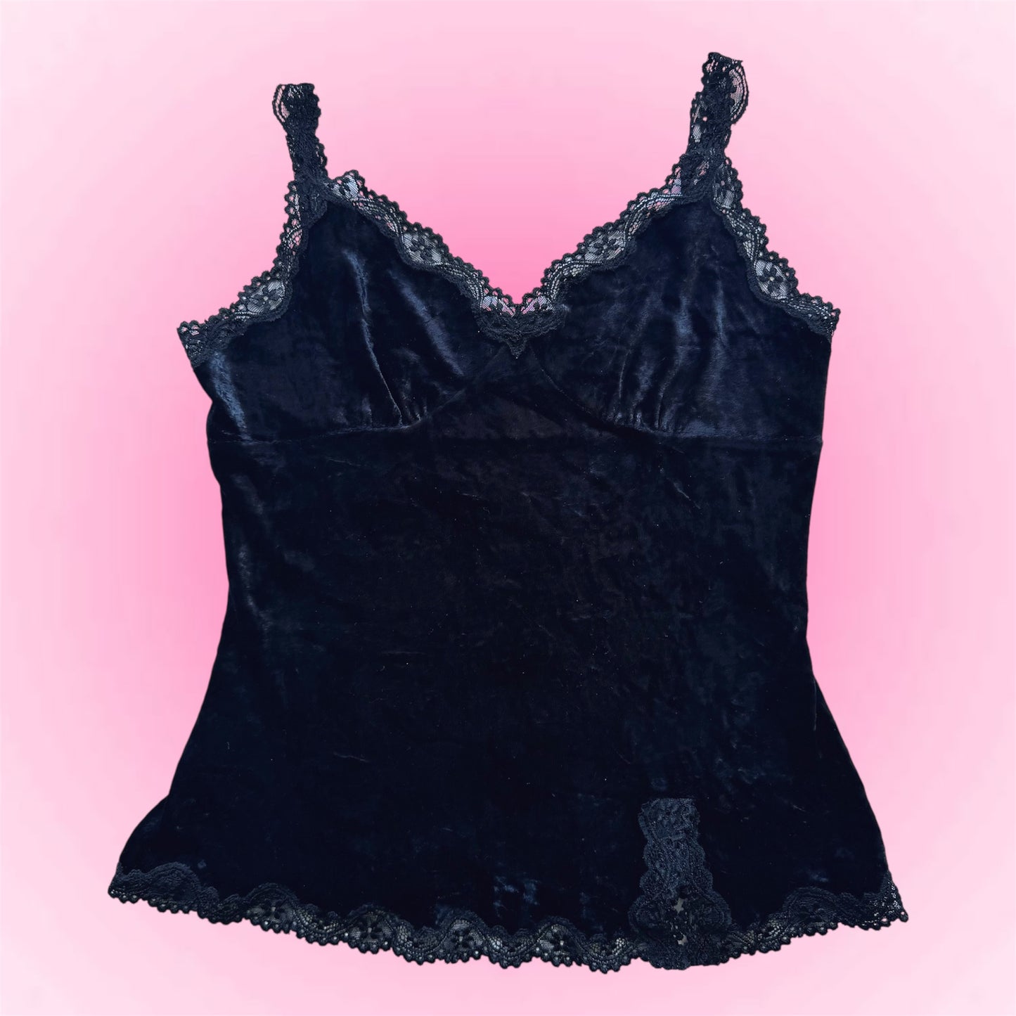 Black velvet top (M)
