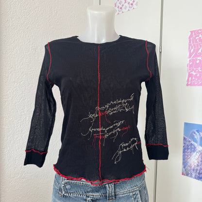 Vintage Y2k mesh shirt (S)