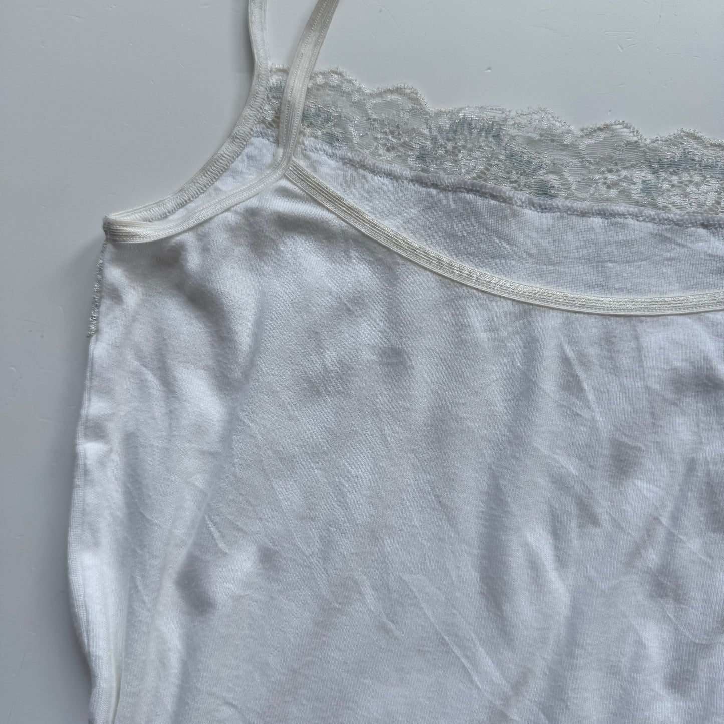 White Y2k Lace Cami (M)