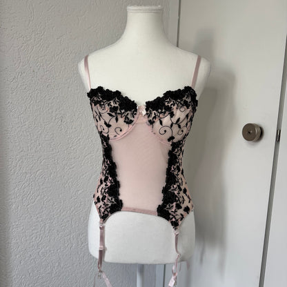 Pink Lace Bustier Corset (75C)