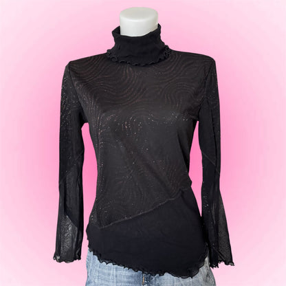 Glittery asymetrical turtleneck (M)