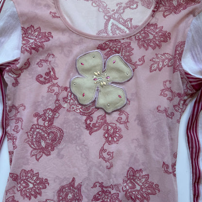 Pink Floral Fairycore Longsleeve (M)